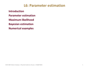 L6: Parameter estimation • Introduction Parameter estimation