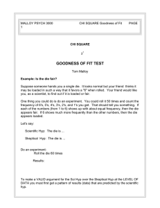 GOODNESS OF FIT TEST
