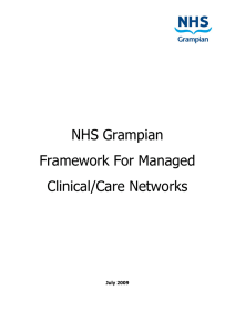 NHS Grampian Framework For Managed Clinical/Care Networks
