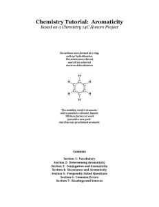 Chemistry Tutorial:  Aromaticity Based on a Chemistry 14C Honors Project  