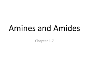 Amines and Amides Chapter 1.7