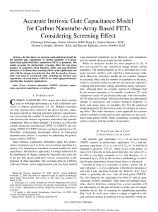 Accurate Intrinsic Gate Capacitance Model for Carbon Nanotube-Array Based FETs