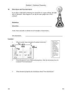 Module 2: Solution Chemistry
