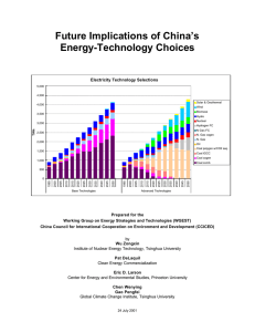 Future Implications of China’s Energy-Technology Choices