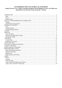 AN INTRODUCTION TO CEMENT &amp; CONCRETE