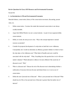 Review Questions for Econ. 6535 Resource and Environmental Economics Second Set