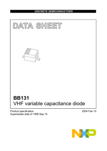 DATA  SHEET BB131 VHF variable capacitance diode