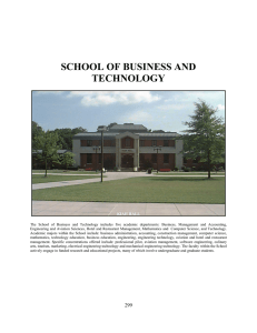 SCHOOL OF BUSINESS AND TECHNOLOGY  KIAH HALL