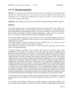 Lab 12: The universal motor.