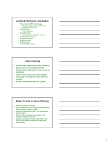 Genetic Engineering Introduction