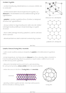 Covalent Crystals in molecules)