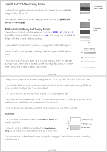 Allowed and Forbidden Energy Bands may overlap, as in (a)