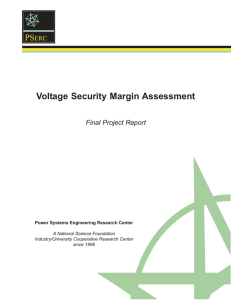 Voltage Security Margin Assessment PS Final Project Report ERC