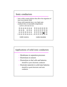 Ionic conductors