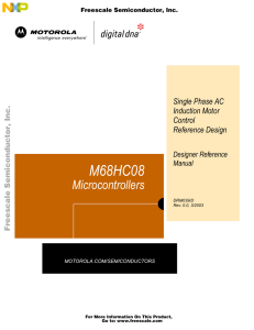 M68HC08 Microcontrollers Single Phase AC Induction Motor