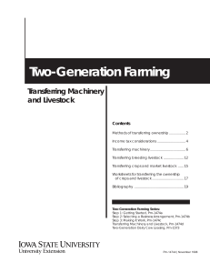Two-Generation Farming Transferring Machinery and Livestock Contents