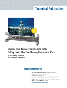 Technical Publication Improve Flow Accuracy and Reduce Costs: