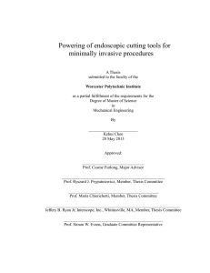 Powering of endoscopic cutting tools for minimally invasive procedures