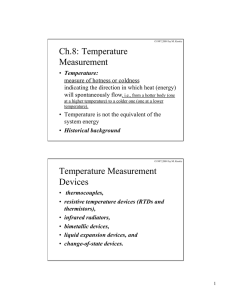 Ch.8: Temperature Measurement