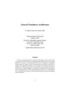 General Transducer Architecture