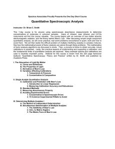 Quantitative Spectroscopic Analysis