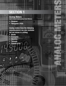 SECTION 1 Analog Meters