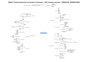 DRAFT Financial Services Curriculum Framework - HSC Content overview - FINANCIAL...