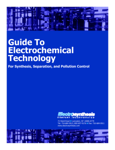 Guide To Electrochemical Technology For Synthesis, Separation, and Pollution Control