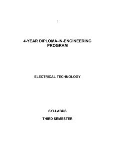 4-YEAR DIPLOMA-IN-ENGINEERING PROGRAM ELECTRICAL TECHNOLOGY