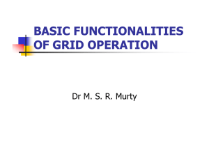 BASIC FUNCTIONALITIES OF GRID OPERATION Dr M. S. R. Murty
