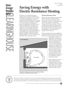 CLE ARI Saving Energy with Electric Resistance Heating