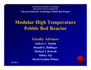 Modular High Temperature Pebble Bed Reactor Faculty Advisors Andrew C. Kadak