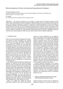 Physical properties of frozen soils measured using ultrasonic techniques