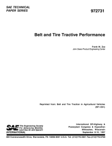 972731 Belt and Tire Tractive Performance SAE TECHNICAL PAPER SERIES