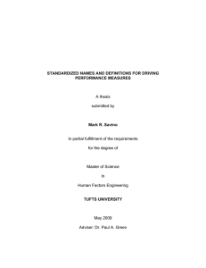 A thesis submitted by In partial fulfillment of the requirements