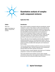 Quantitative analysis of complex multi-component mixtures Application Note