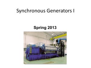 Synchronous Generators I  Spring 2013