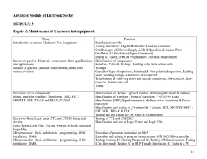 Advanced Module of Electronic Sector  MODULE- 3