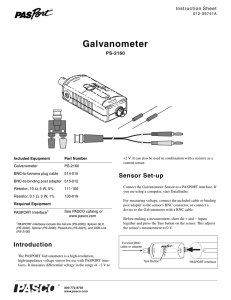 Galvanometer I n s tr u c t i o n ... PS-2160