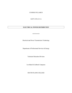 COURSE SYLLABUS ELPT 2339 (3:3:1) **********