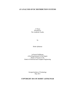 AN ANALYSIS OF DC DISTRIBUTION SYSTEMS