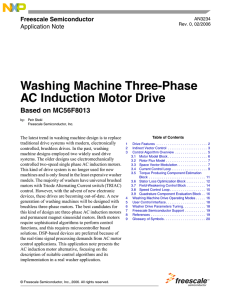 Washing Machine Three-Phase AC Induction Motor Drive Based on MC56F8013 Freescale Semiconductor