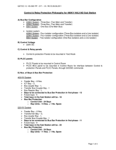 Control &amp; Relay Protection Philosophy for 400KV HALVAD Sub Station