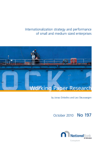Working Paper Research  No 197 Internationalization strategy and performance