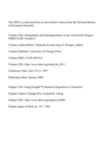 This PDF is a selection from an out-of-print volume from... of Economic Research