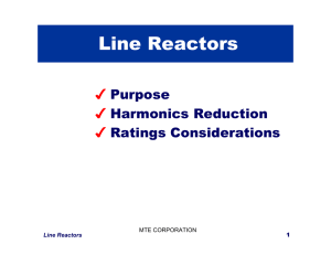 Line Reactors 4 Purpose Harmonics Reduction
