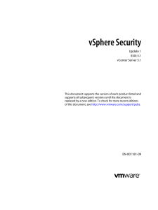 vSphere Security Update 1 ESXi 5.1 vCenter Server 5.1