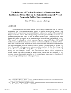 The Influence of Vertical Earthquake Motion and Pre-