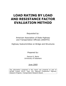 LOAD RATING BY AND