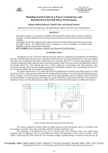 Modeling Earth Faults in a Power Transformer and